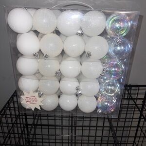 Hobby Lobby White and Iridescent Holiday Ornaments